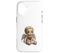 Carcasa para iPhone 16 Muñeca Ángel Roto con Corazón