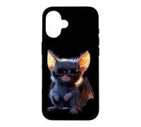 Carcasa para iPhone 16 Murciélago Zorro Volador Dulce Vampiro Murciélagos