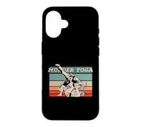 Carcasa para iPhone 16 Murder Yoga BJJ MMA Vintage Retro Divertido Jiu Jitsu brasileño