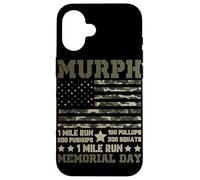 Carcasa para iPhone 16 Murph 1 Mile Run 100 Pullups 200 Flexiones 300 Sentadillas 1 Milla R