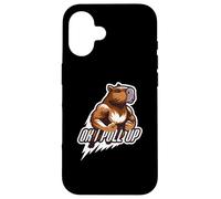 Carcasa para iPhone 16 Muscular Capibara Gym Rat Ok I Pull Up Divertido Entrenamiento