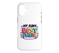 Carcasa para iPhone 16 My Aunt has my New Best Friend in Her Belly Funny Cousin