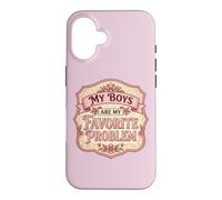 Carcasa para iPhone 16 My Boys Are My Favorite Problem Divertido Día de la Madre Mamá Hijos