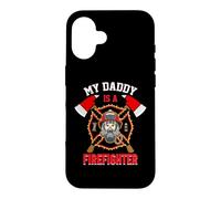 Carcasa para iPhone 16 My Daddy Is A Firefighter Fireman Firefighters Lovers