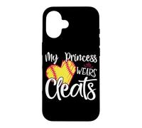Carcasa para iPhone 16 My Princess Wears Cleats - Softball Mom Dad Baseball Player