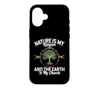 Carcasa para iPhone 16 Nature Is My Religion Earth Is My Church Native American Day