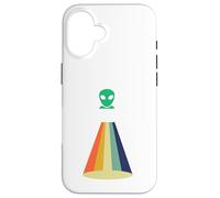 Carcasa para iPhone 16 Nave Espacial OVNI secuestro alienígena, Divertido área Retro 51 UAP ET Regalo