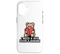 Carcasa para iPhone 16 Necesito UN Abrazo DE UN Baddie Pixel Teddy Bear Broken Heart
