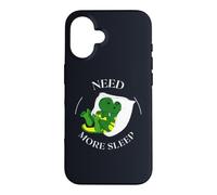 Carcasa para iPhone 16 Need More Sleep Funny Tired Dragon Pijama Humor