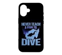 Carcasa para iPhone 16 Never Teach A Fish To Dive Scuba Dive Diver Diving