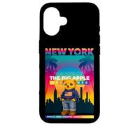 Carcasa para iPhone 16 New York City NY Teddy Bear - Urban Bear with American Style
