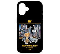 Carcasa para iPhone 16 New York City Teddy Bear Stories Illustration Graphic Design