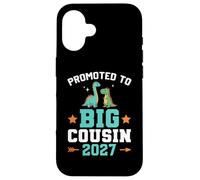 Carcasa para iPhone 16 Niños ascendidos a Big Cousin 2027 Dinosaur New Baby Shower