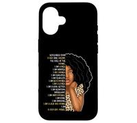 Carcasa para iPhone 16 Niños Black Pride Girls Soy Black Girl Magic Leopard Cheetah