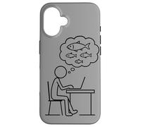 Carcasa para iPhone 16 No Fishing Today Divertido Pescador sueña con Peces en el Trabajo