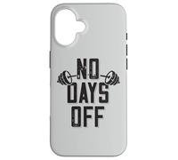 Carcasa para iPhone 16 No Hay Días De Descanso Culturista Diciendo Barbell