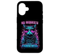 Carcasa para iPhone 16 No Hay peticiones House Cat DJ Rave EDM Music Deejay Equalizer