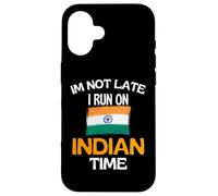 Carcasa para iPhone 16 No llego Tarde Corro En Hora India Divertido India