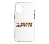 Carcasa para iPhone 16 No Retreat No Surrender inspiración de Letras de Regalo Vintage