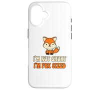 Carcasa para iPhone 16 No Soy Corto, Soy Zorro, Gente Baja, Broma, Persona Corta,