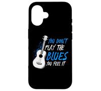 Carcasa para iPhone 16 No tocas el Blues lo sientes Músico Guitarrista
