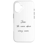 Carcasa para iPhone 16 Nombre de Jesús sobre Todos los Nombres Regalos Cristianos para el Novio