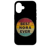 Carcasa para iPhone 16 Nombre Personalizado Nora I Love Nora Retro Vintage Style
