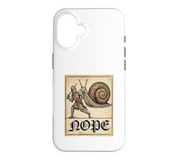 Carcasa para iPhone 16 Nope Knight Fighting Giant Snail Funny Medieval History Meme