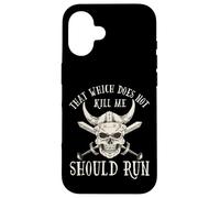 Carcasa para iPhone 16 Nordic Viking: That Which Does Not Kill Me Should Run