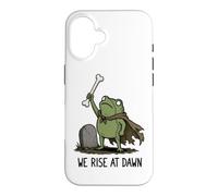 Carcasa para iPhone 16 Nos levantamos al Amanecer Temporada Espeluznante Rana Meme Zombie Halloween