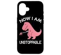 Carcasa para iPhone 16 Now I'm Unstoppable - Funny T-Rex Dinosaur