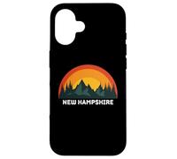Carcasa para iPhone 16 Nuevo Hampshire Vintage Sunset 80s Retro Summer State USA