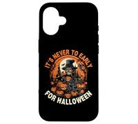 Carcasa para iPhone 16 Nunca es Demasiado temprano para Halloween Calabaza iluminada por la Luna