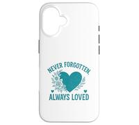 Carcasa para iPhone 16 Nunca Olvidado Siempre Amado para Siempre