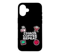 Carcasa para iPhone 16 Nurse Life Chaos Coffee Repeat ER Medical