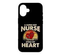 Carcasa para iPhone 16 Nurses Couple Gift Super Hot Nurse Stole My Heart Valentines