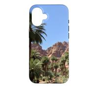 Carcasa para iPhone 16 Obra de Arte del Paisaje del palmeral del Oasis del cañón del Desierto