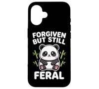 Carcasa para iPhone 16 Obra de Arte Kawaii de Panda gordito perdonado Pero todavía Salvaje
