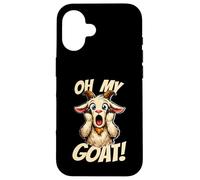 Carcasa para iPhone 16 Oh My Goat Screaming Dibujos Animados Funny Divertido Meme Cabra