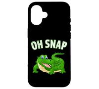 Carcasa para iPhone 16 ¡Oh Snap! Divertido Cocodrilo Reptil Florida Humor