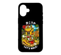 Carcasa para iPhone 16 Okinawa japonés Shisa Beach Path Kawaii Kanji Souvenir