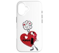 Carcasa para iPhone 16 Olive OYL I Love Heart Popeye Día de San Valentín Retro Comic
