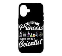 Carcasa para iPhone 16 Olvídate de la Princesa Quiero ser científico Física Chicas