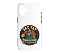 Carcasa para iPhone 16 ON Back Dad Tax Asegurándose de Que no Sea Veneno Esqueleto papá impuesto
