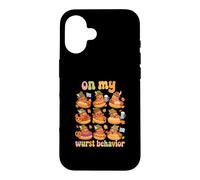 Carcasa para iPhone 16 On My Wurst Behavior Oktoberfest Shirt Funny Bratwurst
