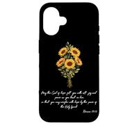 Carcasa para iPhone 16 Ora Que Dios desee a Sunflower Versículo bíblico Cristiano religioso