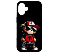 Carcasa para iPhone 16 Oso de Peluche con Bandera de Albania Iliria albanesa Shqip