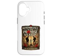 Carcasa para iPhone 16 Our Heroes Remembrance is The Promise We Keep Inspire Cita