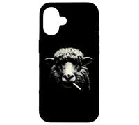 Carcasa para iPhone 16 Ovejas Fumadoras Humor Oscuro Ovejas Negras