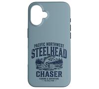 Carcasa para iPhone 16 Pacific Northwest Steelhead Chaser Fishing PNW Trout Angler